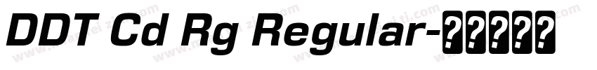 DDT Cd Rg Regular字体转换